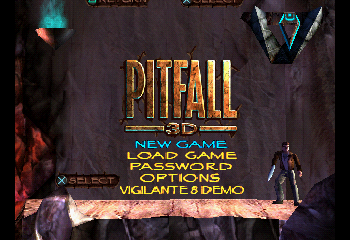 Pitfall 3D: Beyond the Jungle Title Screen